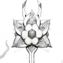 jasmine flower and spartan soldier tattoo design idea