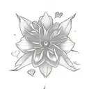 jasmine flower with hearts tattoo design idea