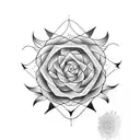 trippy forearm tattoo with fibonacci sequence in it tattoo design idea