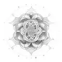 trippy forearm tattoo with fibonacci sequence in it tattoo design idea