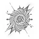 trippy forearm tattoo with fibonacci sequence in it tattoo design idea