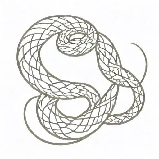 symetrical coil snake facing away tattoo design idea