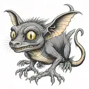 Chupacabra funny silly cartoon tattoo design idea