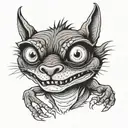 Chupacabra funny silly cartoon tattoo design idea