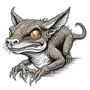 Chupacabra funny silly cartoon tattoo design idea