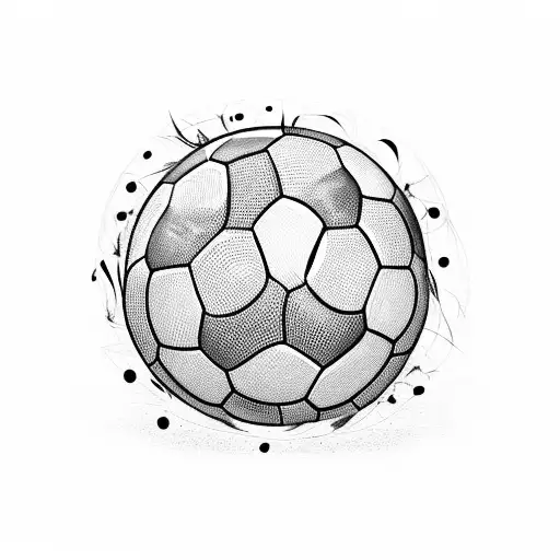 soccer ball and videogames and fire tattoo design idea