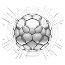 soccer ball and videogames and fire tattoo design idea