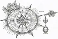 proverbs 3:5 6 compass tattoo design idea