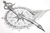 proverbs 3:5 6 compass tattoo design idea
