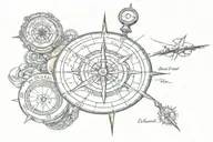 proverbs 3:5 6 compass tattoo design idea