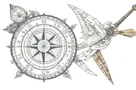 proverbs 3:5 6 compass tattoo design idea