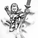 thor god tattoo design idea