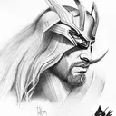 thor god tattoo design idea
