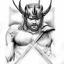 thor god tattoo design idea