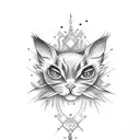 eyes with red accents in a frane tattoo design idea