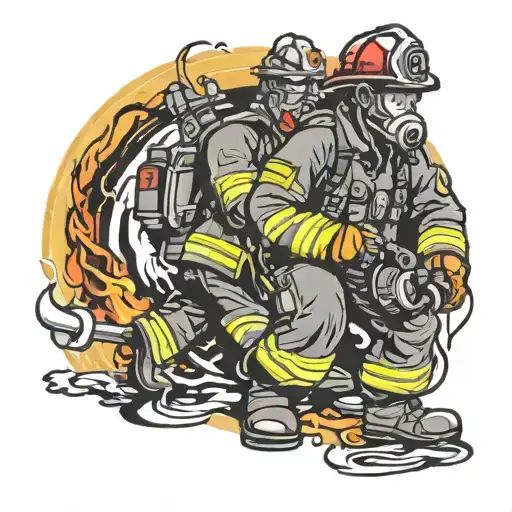 firefighter  tattoo design idea