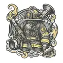 firefighter  tattoo design idea