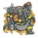 firefighter  tattoo design idea