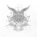 Ella name space theme with nautical element sleeve  tattoo design idea