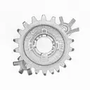 gears with mathematics tattoo design idea