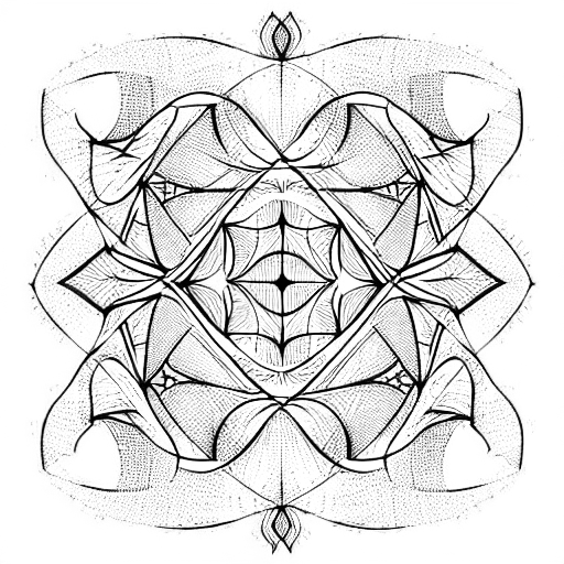 geometric pineapple tattoo design idea