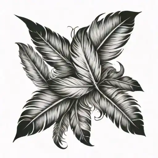 feather turning in to birds   tattoo design idea