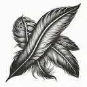 feather turning in to birds   tattoo design idea