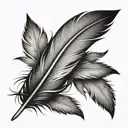 feather turning in to birds   tattoo design idea