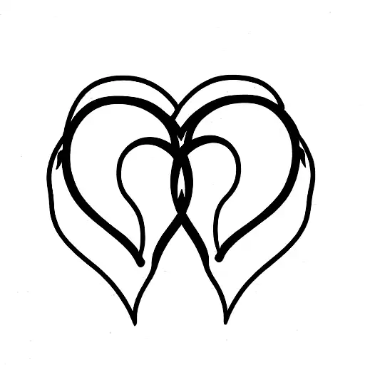 commemorate twin miscarriage hearts tattoo design idea