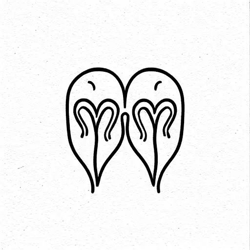 commemorate twin miscarriage Simple tattoo design idea
