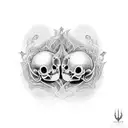 commemorate twin miscarriage tattoo design idea