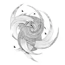 pictish swirl with nature tattoo design idea