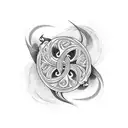 pictish swirl with nature tattoo design idea