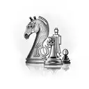 chess queen  tattoo design idea