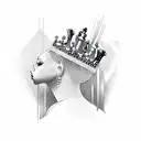 chess queen tattoo design idea