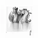 chess queen tattoo design idea