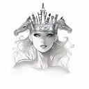 chess queen tattoo design idea