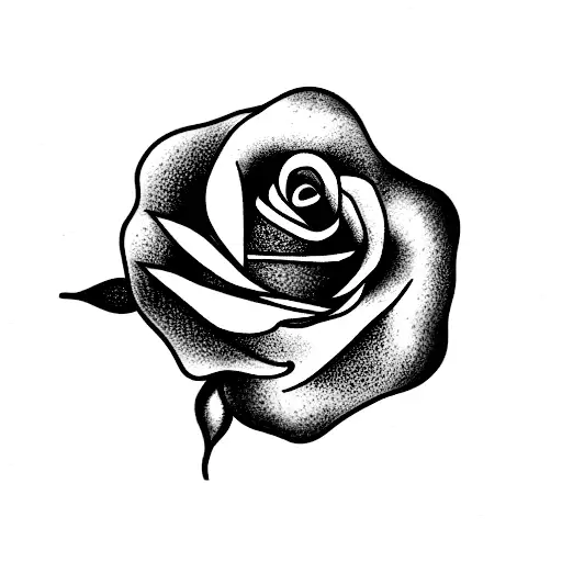 purple rose plum tattoo design idea
