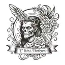 I think therefore I exist tattoo design idea
