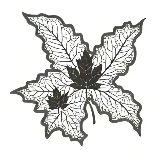 a minimalist drawing oh the outline of Belgium's frontiers, with a maple leaf inside of it  tattoo design idea