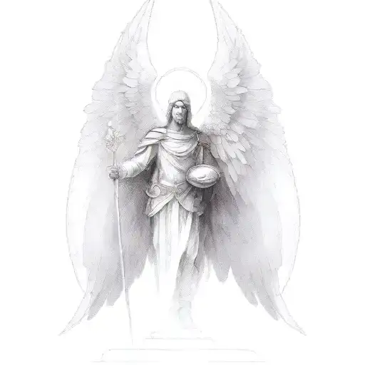 archangel Gabriel tattoo design idea