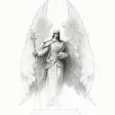 archangel Gabriel tattoo design idea