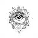 EYE STORM HEART ANCHOR tattoo design idea