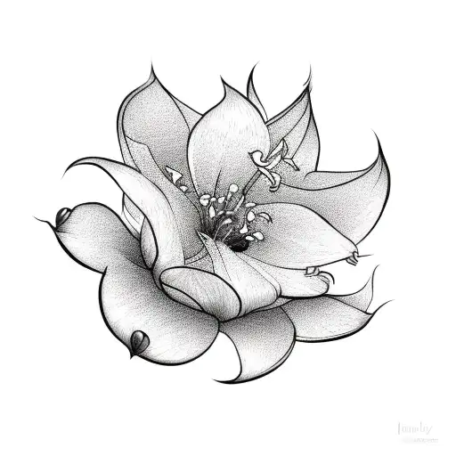 jasmine flower tattoo design idea
