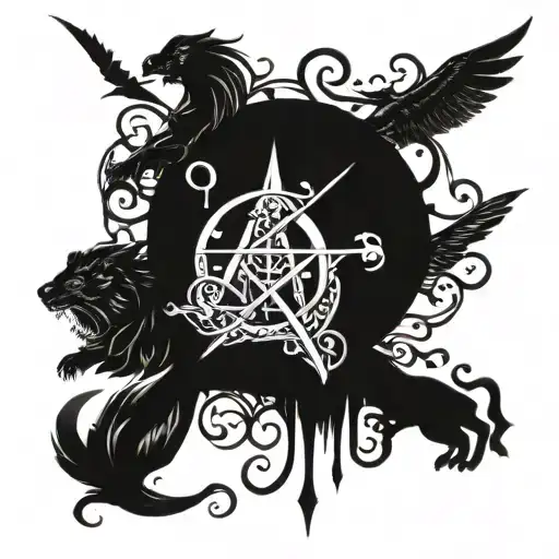 combine Aquarius Gemini and Sagittarius as one tattoo design tattoo design idea