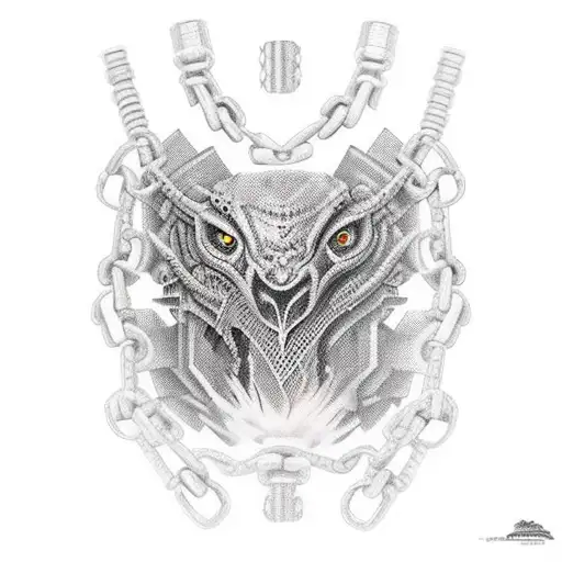 chain link armour tattoo design idea