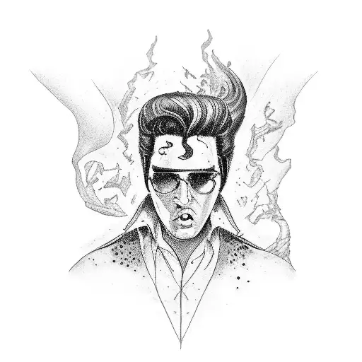 Elvis tattoo design idea