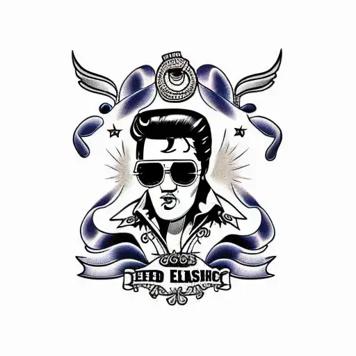 Elvis tattoo design idea