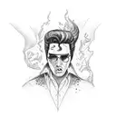 Elvis tattoo design idea