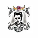 Elvis tattoo design idea